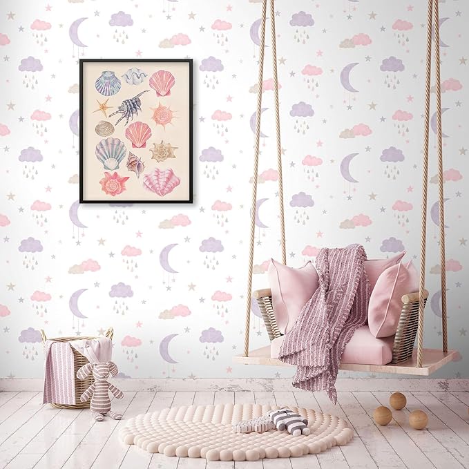 Pink Shell Posters Funky Coastal Cowgirl Wall Art Vintage Beach House