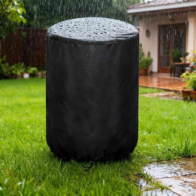 Smoker Cover Fit for INGRILL 3-in-1 Stainless Steel Smoker Barrel Grill, Waterproof Portable Charcoal BBQ Covers for Camping, Backyard & Home BBQ- 15.4" D x 29" W
