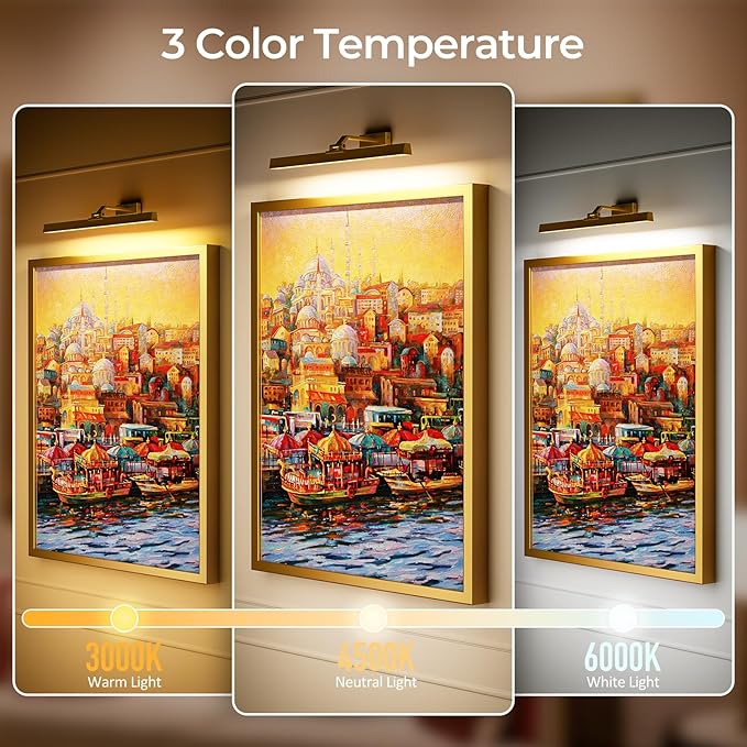 Afyuol Picture Lights for Wall, Battery Operated Picture Light 24in Gallery