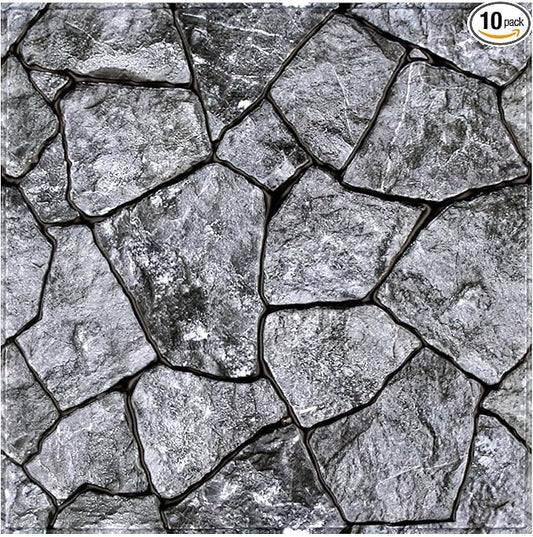 COMSTICKC 3D Faux Stone Wall Panel Peel and Stick Wall Tiles, Ultra-Light Thin