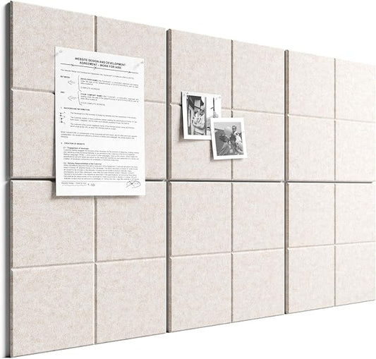 Bumusty Large Felt Bulletin Board, 30 Push Pins, 40 Adhesive Tabs