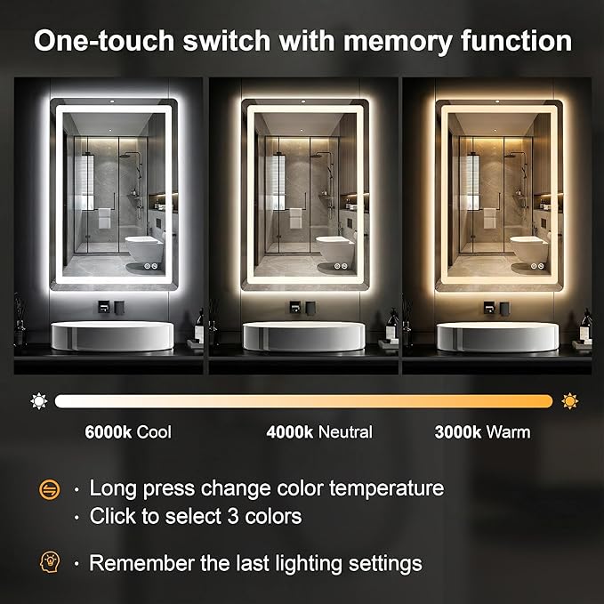 AMOISE Bathroom Vanity Mirror
