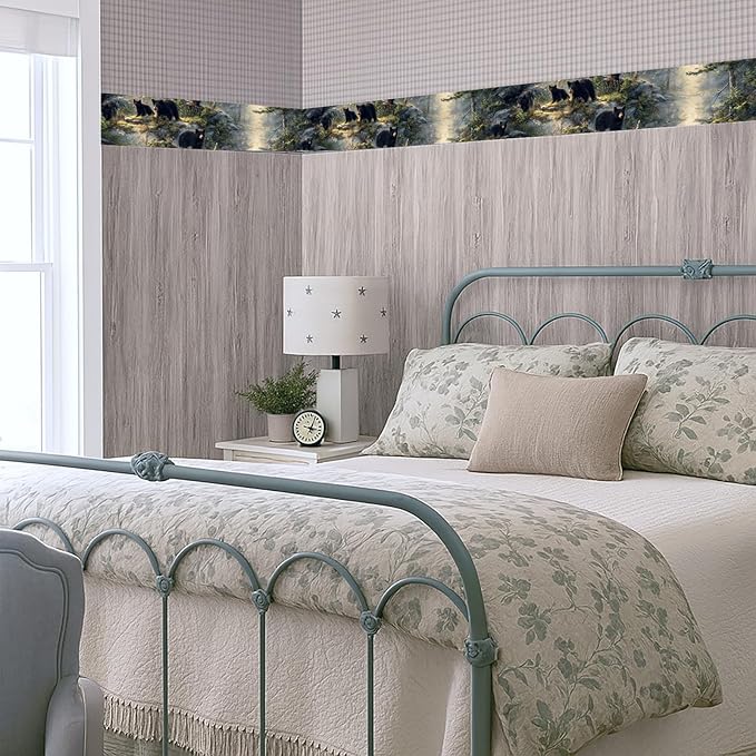 Black Bear Wallpaper Border 196x4 Inch Peel and Stick Wall Border Self Adhesive