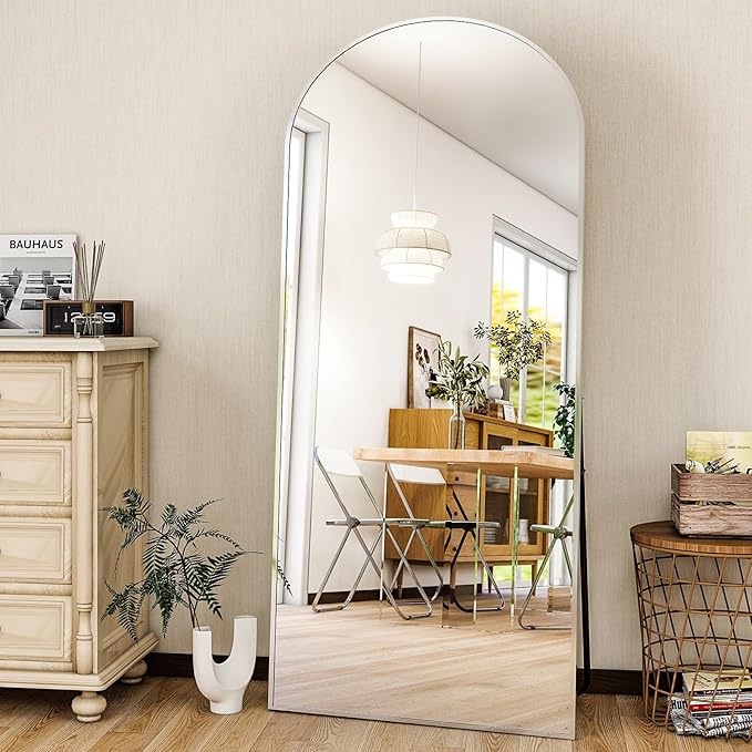 HARRITPURE 56"x21" Arched Full Length Mirror Free Standing Floor Mirrors