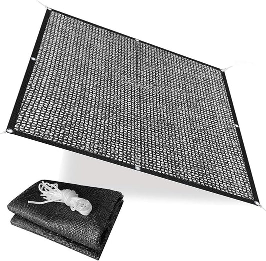 Alion Home 40% Sunblock Shade Cloth with Grommets - Garden Netting - Sun Shade Cover for Garden Patio Plants - Black (6' x 7')
