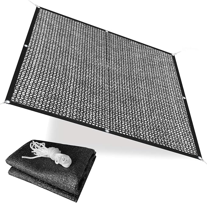 40% Sunblock Shade Cloth with Grommets - Garden Netting - Sun Shade Cover for Garden Patio Plants - Black (6' x 5')