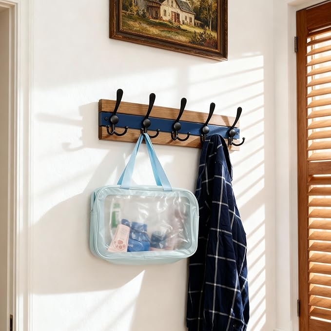 SKOLOO Rustic Wall Mounted Coat Rack