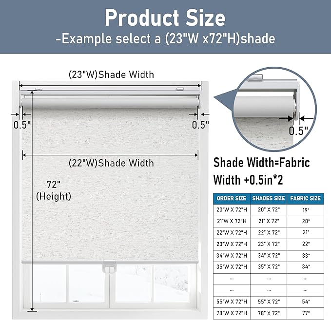 Customize Cordless Roller Shades Blackout Blinds