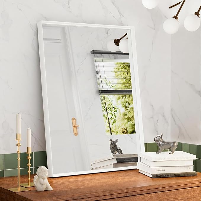 36x30 Inch White Bathroom Mirrors