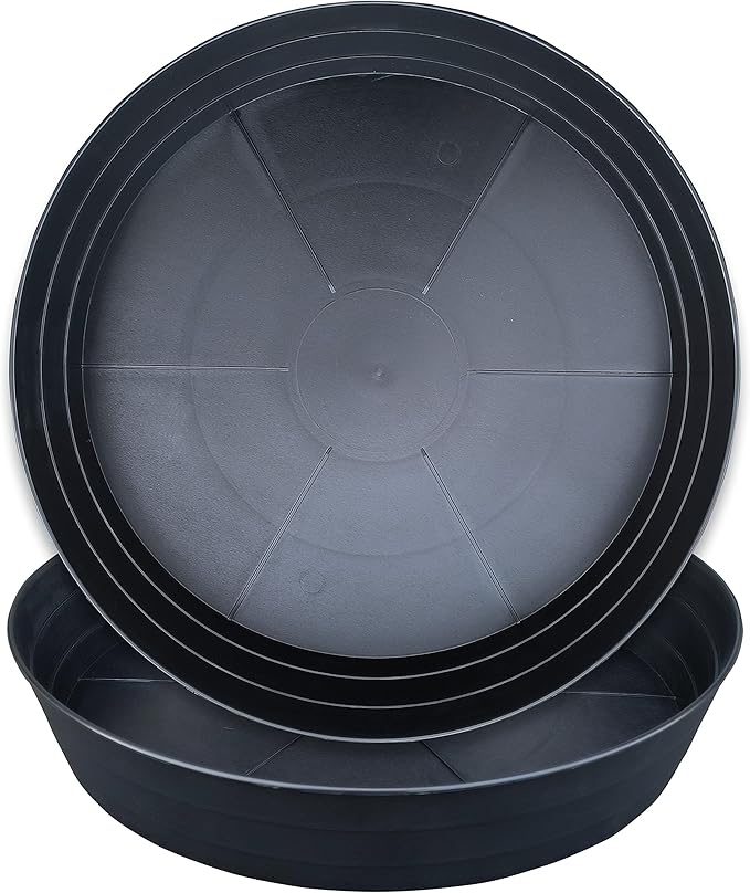 Plant Saucer 12 Inch 2 Pack 10 12 14 16 18 20 25, Plastic Plant Trays for Potsï¼Extra-Deep Plant Water Dray Tray, Bird Bath Bowl, Heavy Flower Plant Saucers Indoors and Outdoor No Holes
