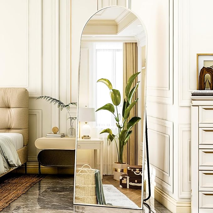 HARRITPURE 64"x21" Arched Full Length Mirror Free Standing Floor Mirrors