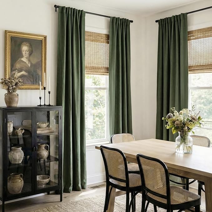 100% Blackout Shield Linen Blackout Curtains