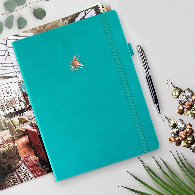 Clever Fox Planner Pro Premium – Luxurious Weekly & Monthly Planner with Budget Organizer for Productivity & Goals, Undated, A4 (Viridian)