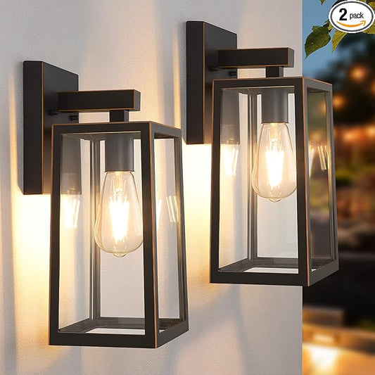 MAXvolador Outdoor Wall Sconce, Large Exterior Waterproof Wall Lantern Light