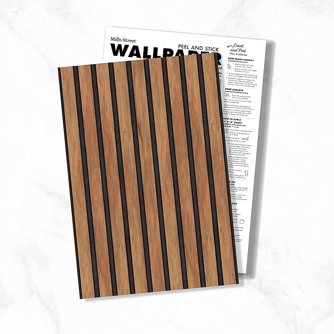 Main Street Peel and Stick Wallpaper Eco-Friendly Sheets 12 Pack, 11 X 16 Inch