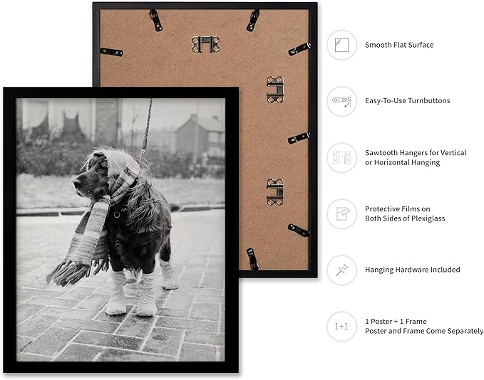 Poster Master Dog Dressed for Winter Print
