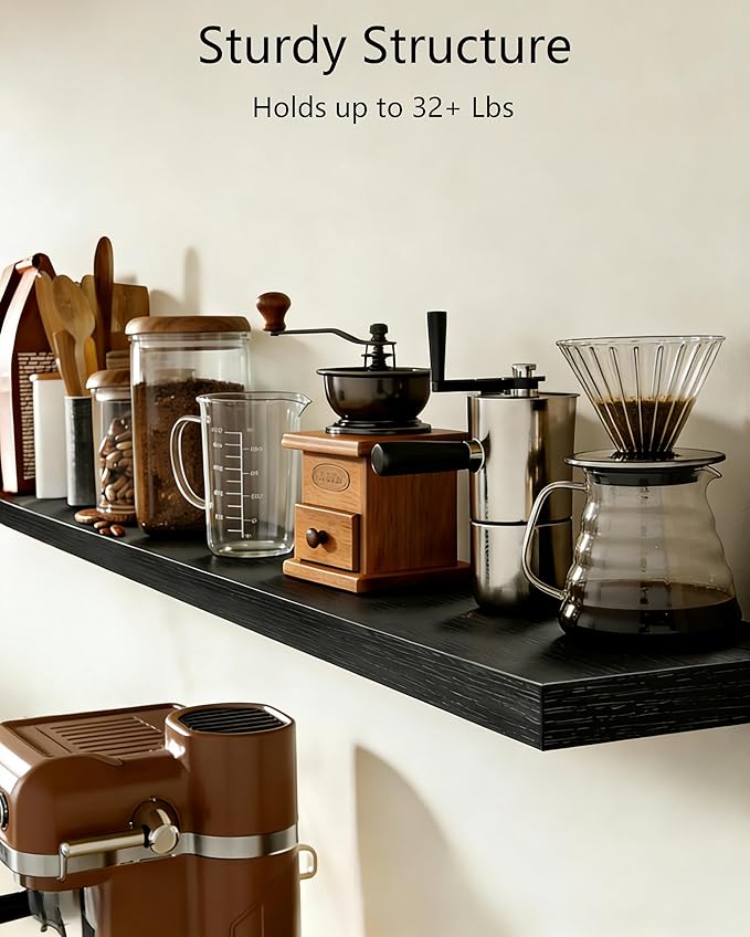 Vervida® Floating Shelves, 35.4 inch Wall Mounted Rustic Wood Shelves