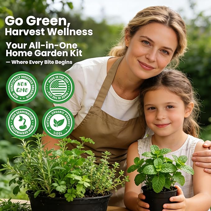 Herb Garden Starter Kit – Fruivity 12800+ 15 in 1 Herb Heirloom Seed Kits for Indoor/Outdoor Planting | Herb Indoor Garden Kit Starter - Complete Herb Garden Starter Set with Gift Packaging for Family