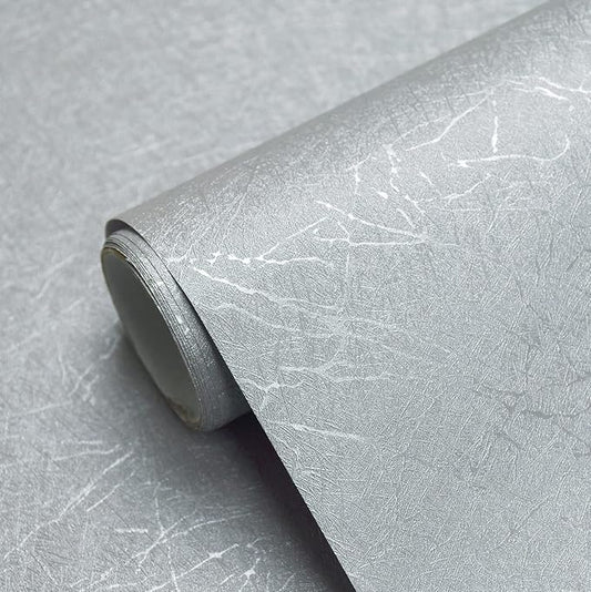 Cohoo Home Gray Peel and Stick Wallpaper Grey Silk Contact Paper