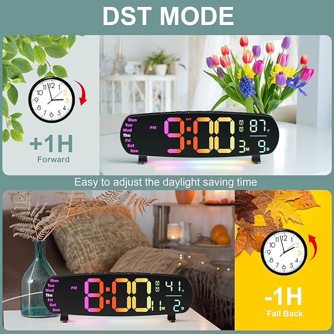 ANALOI Digital Wall Clock, 14.4 Inch Large Display Digital Wall Clock