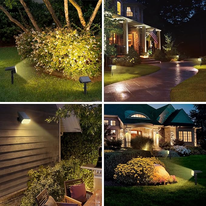 WELALO Solar Spot Lights Outdoor, Solar Landscape Spotlights, Solar Powered