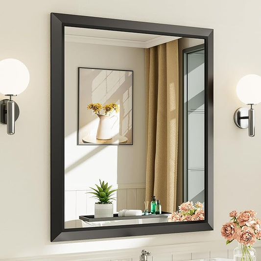 Briivue 36x30 Inch Black Bathroom Mirror