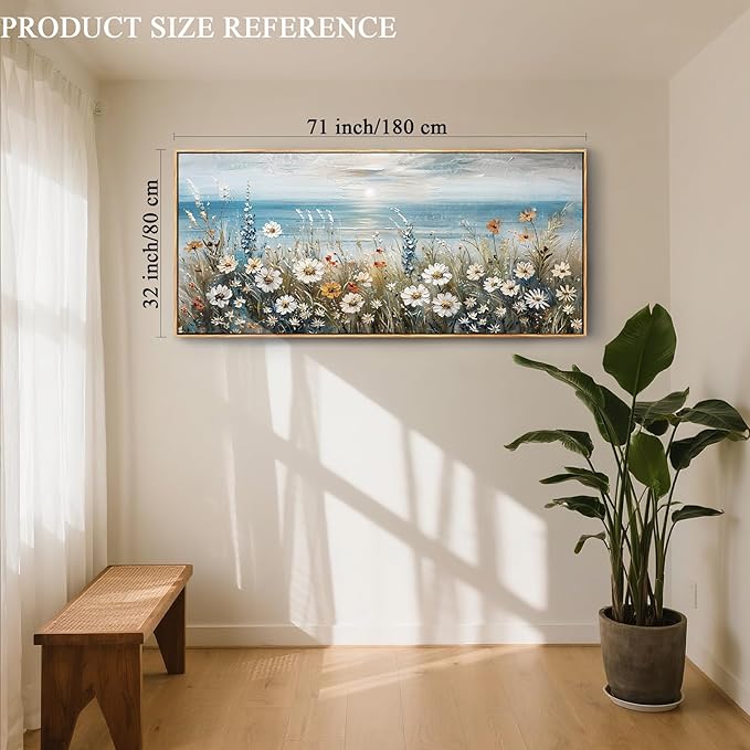 SERIMINO Floral Wall Decor, Extra Large Wall Art