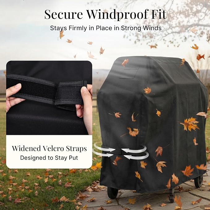 iBirdie Outdoor Grills Cover 53 x 24 x 46 inch, fit 53, 52, 51 Barbeque, Waterproof Weatherproof, 600D Heavy Duty Barbecue Cover, Compatible for 3, 4 Burners Gas BBQ