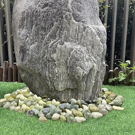 YISZM 20lbs Jade River Rocks for Landscaping, 2-3 Inch Natural Pebbles for Indoor Plants, High Polished Decorative Stones Vase Filler Fish Tank Aquariums Garden Outdoor and Indoor DIY