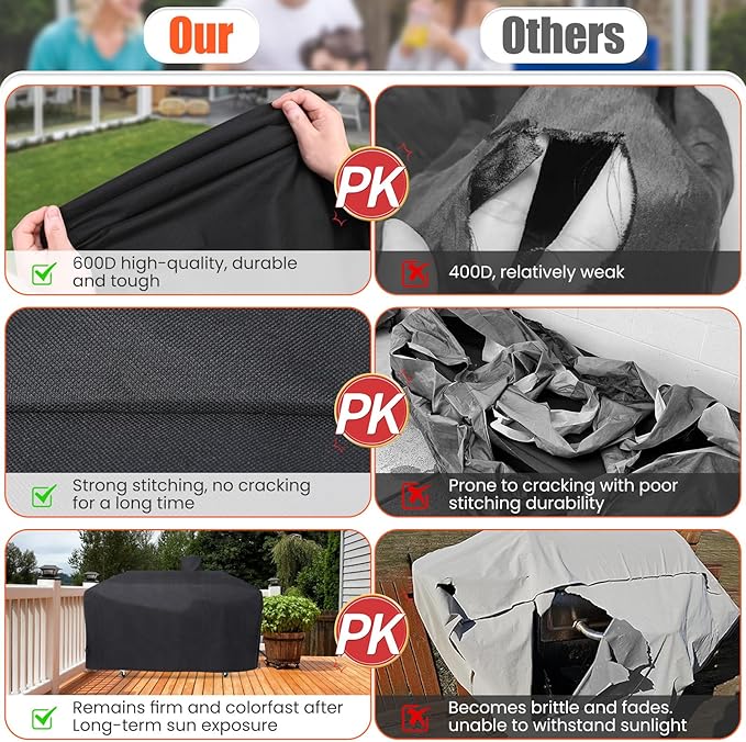 QuliMetal GC7000 Grill Cover for Smoke Hollow 4 in 1 Combo Grill PS9900, Pit Boss Memphis Ultimate Grill, PS9900-SY18 47180T, DG1100S, PB73952, 79 inch BBQ Grill Cover, All Weather Protection