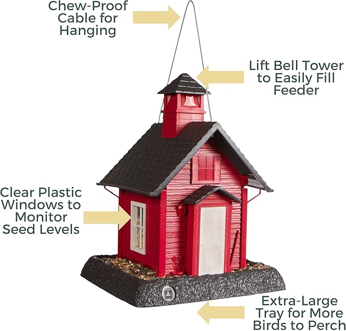 North States Bird Village Collection School House Birdfeeder