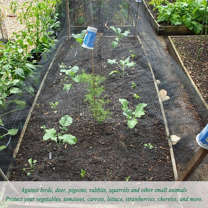 Bird Netting 13x20 FT – 3/4" Mesh Garden Netting for Plant Protection, Deer Fence Netting Against Birds, Squirrels, Rabbits, Raccoons & More – Protect Fruit Trees, Vegetables & Flowers