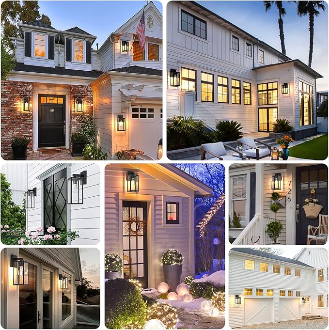 MAXvolador Outdoor Wall Sconce, Exterior Waterproof Wall Lantern Light Fixtures