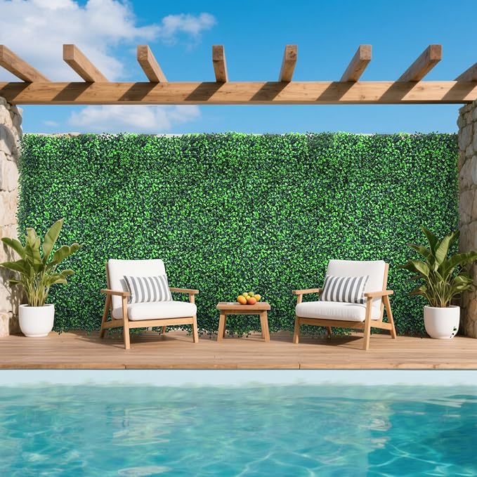 Yangrass Boxwood Roll Panels, UV-Anti Faux Boxwood Roll Grass Wall Panels