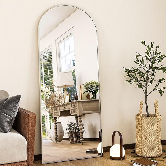 HARRITPURE 56"x21" Arched Full Length Mirror Free Standing Floor Mirrors