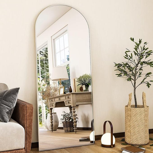 HARRITPURE 56"x21" Arched Full Length Mirror Free Standing Floor Mirrors