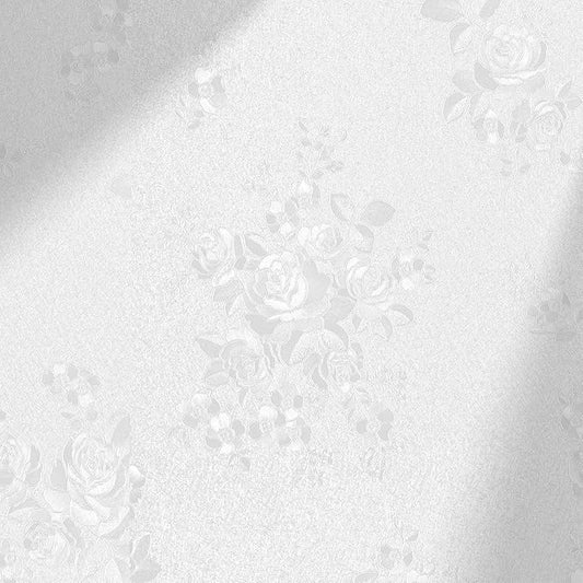 Erfoni White Embossed Peel and Stick Wallpaper Textured Floral Contact Paper