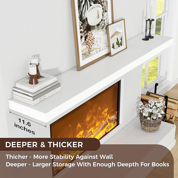 Venusmiles Floating Shelves for Wall 71 inch Long, Engineered Wood Large Wall