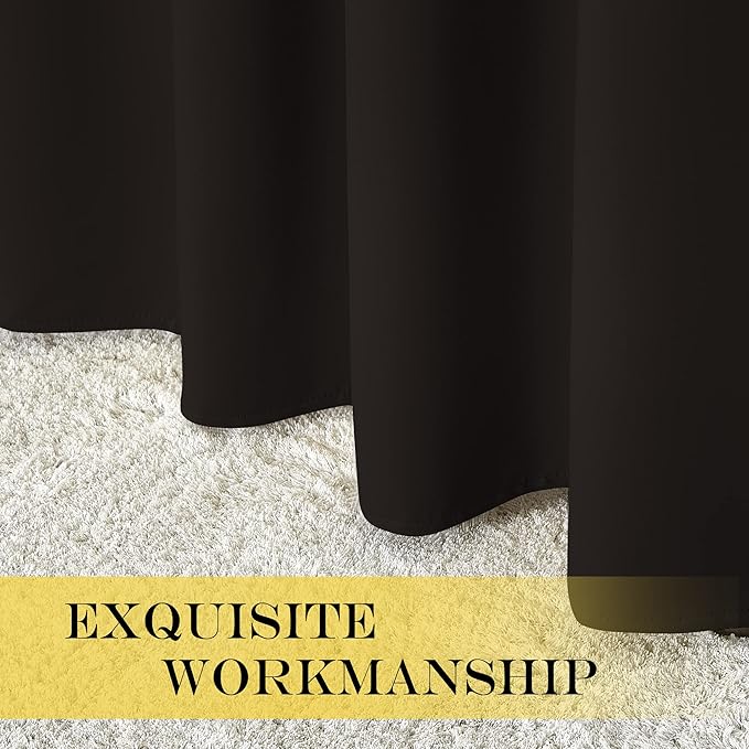 NICETOWN Blackout Curtain Panel 63 inch Long