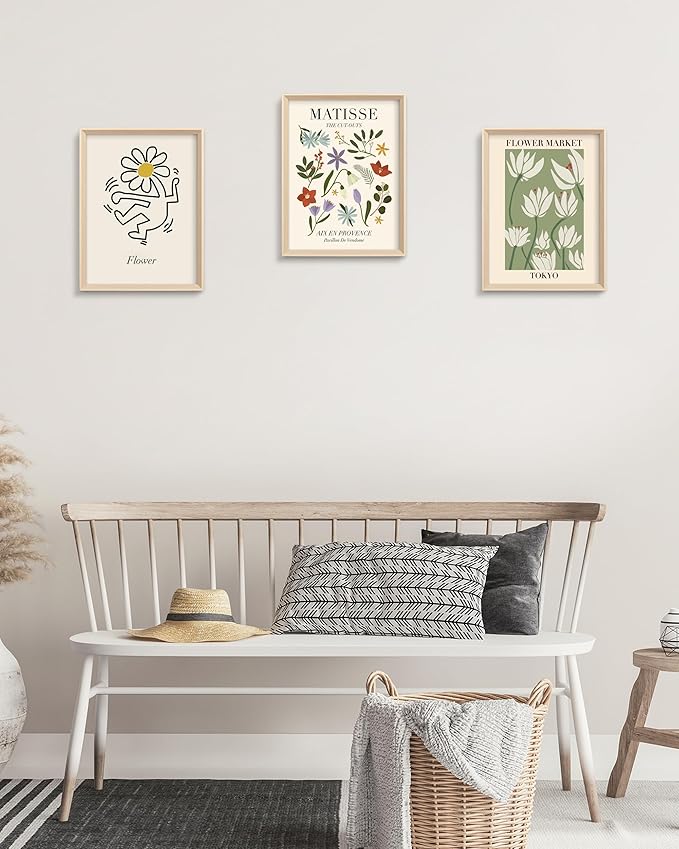 Framed Matisse Canvas Wall Art for Bedroom, Abstract Matisse Canvas Wall Decor