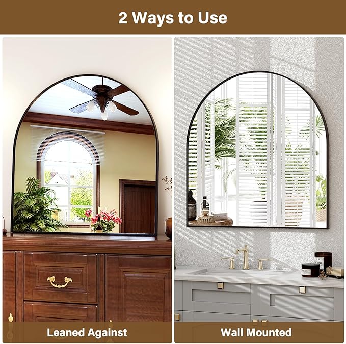 XRAMFY Arched Bathroom Mirror 32" x 34"