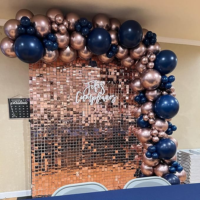 COKAOBE Rose Gold Shimmer Wall Backdrop, Photo Backdrops