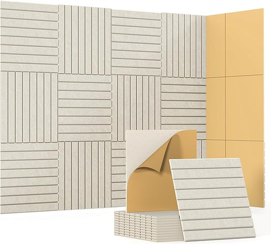 Waister 12 Pack Soundproof Wall Panels, 0.47 inch Thicker High Density Acoustic