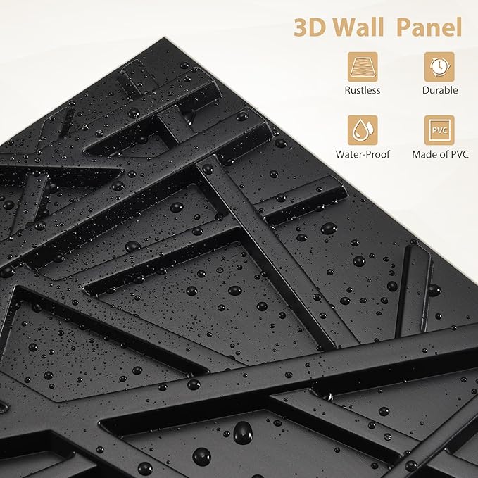 Heikki 30 Pack 3D Wall Panel for Interior Wall Décor, PVC Flower Textured Wall