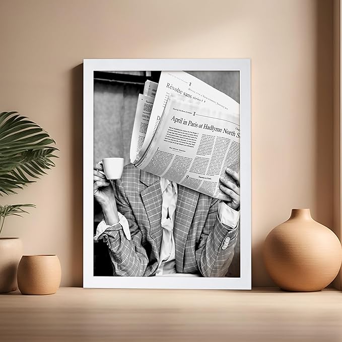 Poster Master Woman Reading Newspaper