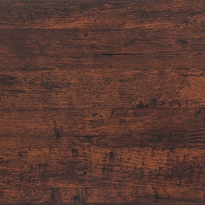 Dimoon 236''x17.7'' Red Brown Wood Stick and Peel Wallpaper Waterproof Wood