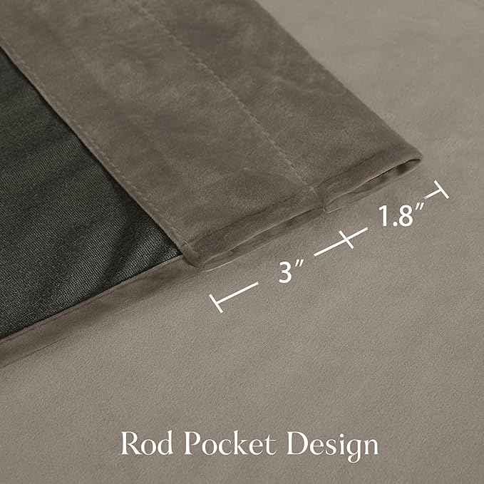 NICETOWN Velvet Curtains 96 inches Long