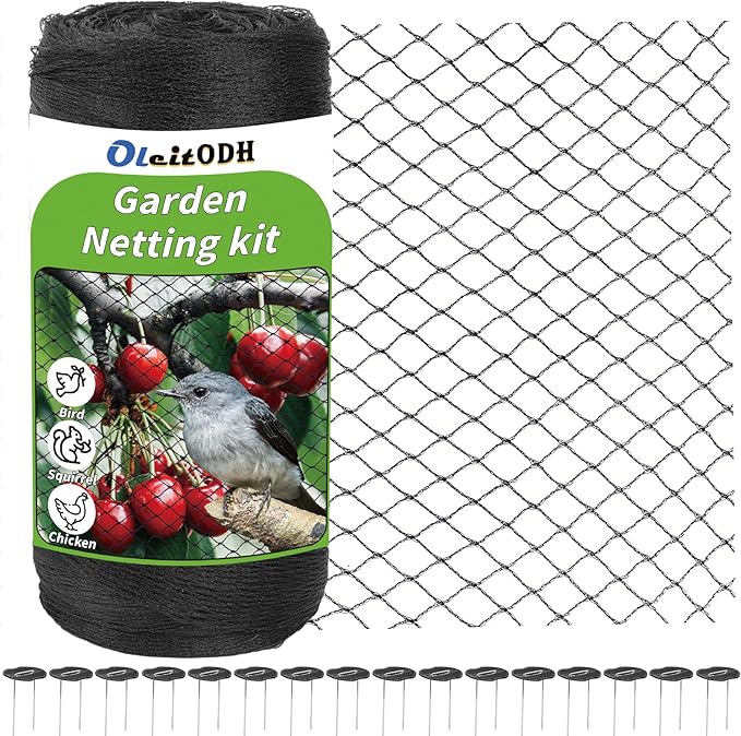 Garden Mesh Netting 20x30 FT Heavy Duty Garden Bird Net Mesh Pest Barrier Reusable Ultra Fine Deer Fence Netting Crops Row Cover Raised Bed Protect Fruits Flower Vegetables from Bird Deer Squirrel