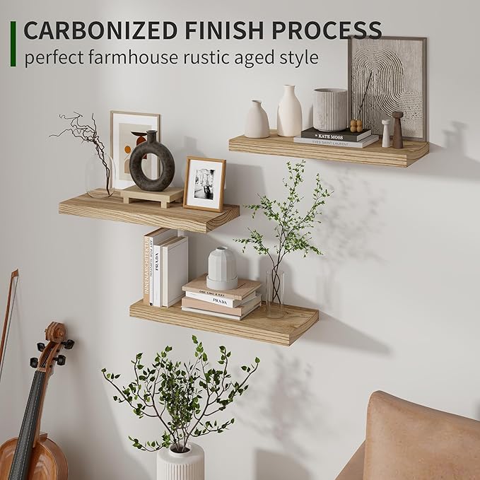 Marsmiles Wood Floating Shelves