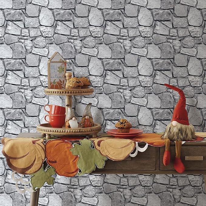 COMSTICKC 3D Faux Stone Wall Panel Peel and Stick Wall Tiles, Ultra-Light Thin